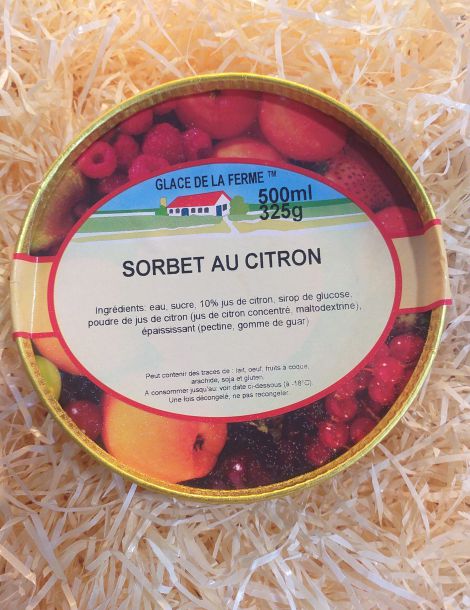 Sorbet au citron de la Ferme Bidard 500ml